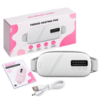 Kit completo del cinturón térmico Aunelya Blanco con caja, manual y cable de carga